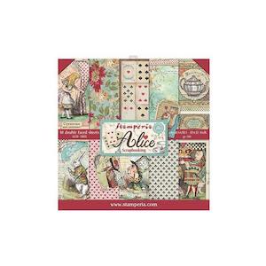 Craft material and supply: Stamperia - Alice in Wonderland 12x12 Paper Pack