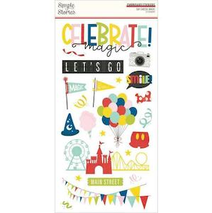 Craft material and supply: Simple Stories - Chipboard Stickers - Say cheese Magic