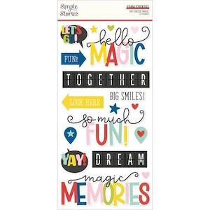 Craft material and supply: Simple Stories Foam Stickers - Say Cheese Magic