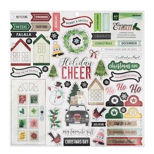 Vicki Boutin - Evergreen & Holly Chipboard Stickers