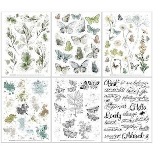 Craft material and supply: 49 and Market - Moonlit Garden Rub-On Transfer Set