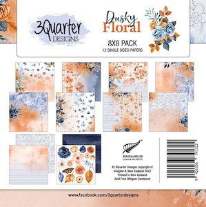 Craft material and supply: 3Quarter Designs - Dusky Floral 8x8 pack