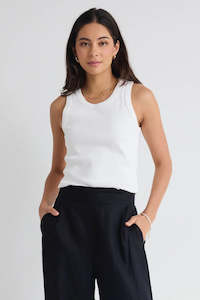 Clothing: Cobble Cutaway Tank Ivory