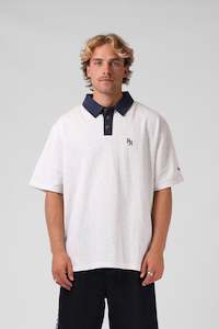 Clothing: Pro Polo White Marle/Navy