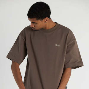 Clothing: Mens Basic Script Box Fit Tee Chia