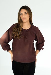 Clothing: Fleur Blouse Cocoa