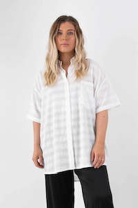 S/S Everyday Shirt White Stripe