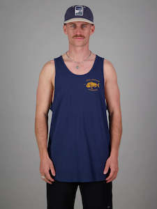 Clothing: Snapper Logo Singlet Dark Denim