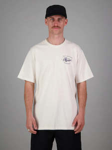 Clothing: Snapper Logo Tee Oat/Navy