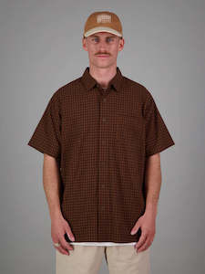 Clothing: Raft Up SS Brown Check