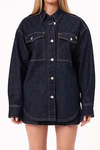 Lila Shacket Rinse Denim