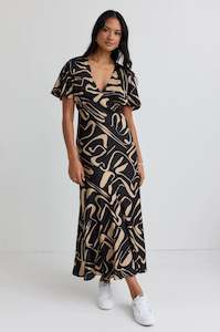 Clothing: Anticipate Satin SS Bias Maxi Dress