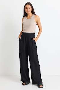 Guardian Linen Viscose Pant Black