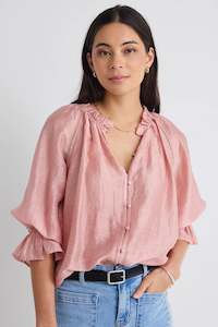 Encounter Button Front Top Blush