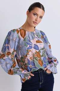 Clothing: Endless Khaki Floral LS Top