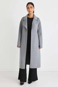 Geneva Charcoal Belted Coat