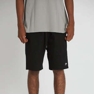 Scripted Stamp Walk Shorts Black