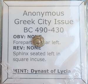 Antique: #o959# Anonymous silver Greek city issue Tetartemorion Dynast of Lycia, 490-430 BC