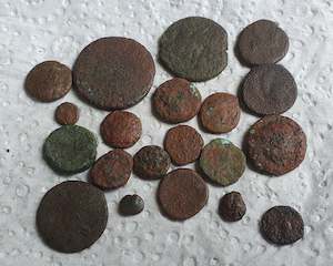 Lot of 20 Unidentified Sicilian Greek Bronze coins from 450-200 BC