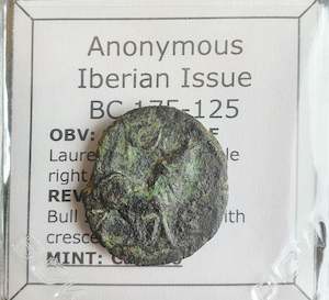 Antique: #m570# Anonymous Iberian Greek City Issue Bronze Coin of Castulo from 175-125 BC