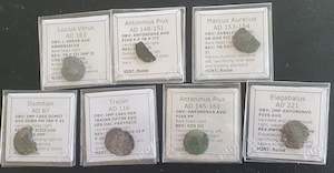 Antique: #lot 33a# Ex-dealers lot of 7 Ancient silver Roman coins from 87-221 AD