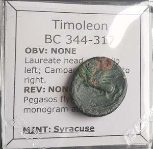 Antique: #M459# Greek bronze coin of Timoleon of Syracuse, 344-317 BC