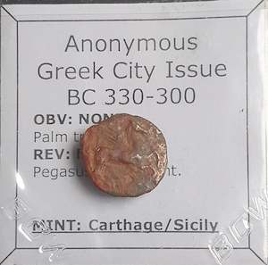 #o389# Anonymous Carthage/Sicily Greek coin from 330-300 BC