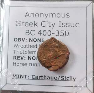 Antique: #o384# Anonymous Carthage/Sicily Greek coin from 400-350 BC