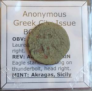 Antique: #o348# Anonymous Sicilian Greek coin from Akragas, 213-210 BC