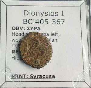 #M608# Sicilian Greek coin of Dionysios I from Syracuse, 405-367 BC.