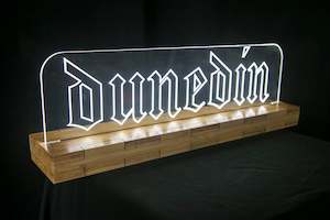 Carpentry, joinery - furniture: Laser Etched Dunedin Light Stand