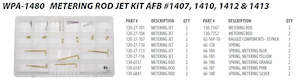 CALIBRATION KIT CARTER - EDELBROCK AFB 1407 1410