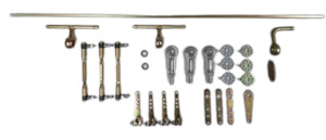 Automotive component: Linkage Kit Hemi & Ford 6 Cylinder- Triple DCOE Manifold