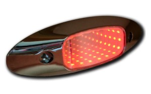 LED Red 3D Infinity Lamp 12V Oval