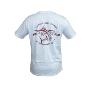 CD RODS TEE 40TH ANNIVERSARY SHORT SLEEVE WHITE