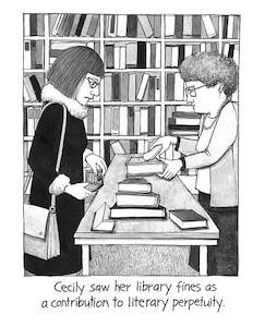 Roofing material installation: Library Fines Cecily Card