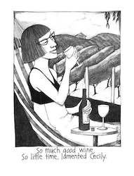 Cecily Tea Towel - Good wine