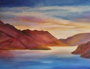 Clare Riddington Jones-Dusk over Lake Wakatipu