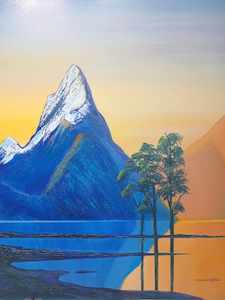 Clare Riddington Jones-Sunset Glow Mitre Peak Milford Sound