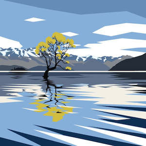 Ira Mitchell- The Wanaka Tree. boxed canvas