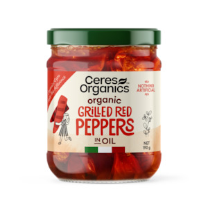 Organic Grilled Red Peppers in oil - 190g