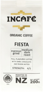 IncaFe Fiesta Coffee, Espresso Grind - 200g