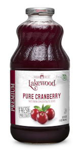 Health food wholesaling: Premium Pure Cranberry Juice (non-organic) - 946ml