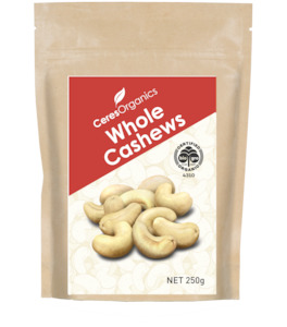 Organic Cashews, Whole - 250g