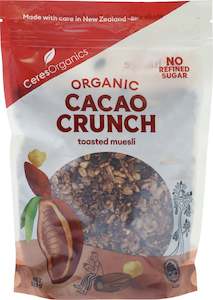 Health food wholesaling: Organic Cacao Crunch Muesli - 525g