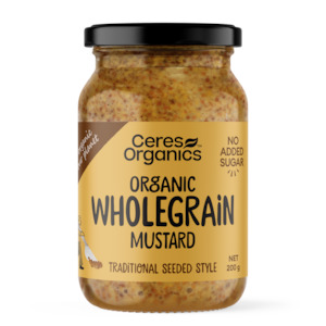 Health food wholesaling: Organic Mustard, Wholegrain - 200g