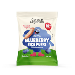 Organic Baby Rice Puffs, Blueberry - 15 g