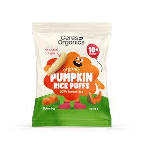 Organic Baby Rice Puffs, Pumpkin - 15 g