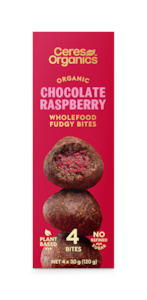 Organic Wholefood Fudgy Bites, Chocolate Raspberry - 120g