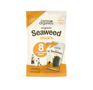 Organic Roasted Seaweed Snack Multipack, Chick'n - 8 x 2g